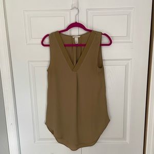 H&M army green tunic shirt — size 4 like new!
